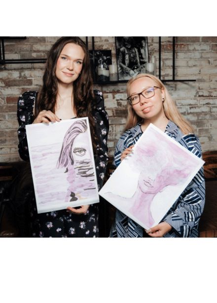 Арт-вечеринка Artvibes. Рисуем вином  в ресторане "Большая кухня"