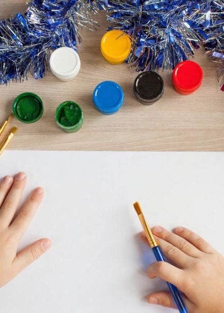 Юный художник — рисуем морозную зиму