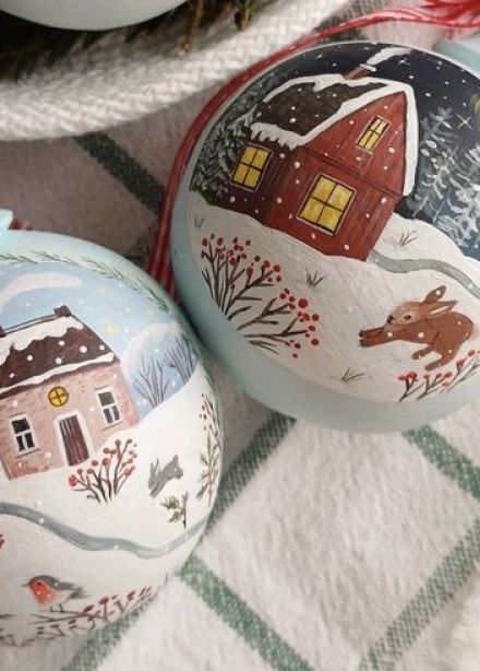 Мастер-класс по росписи новогодних ёлочных шаров и экскурсия по особняку