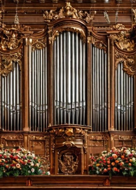 Ave Maria и Рождество при свечах в старинной церкви