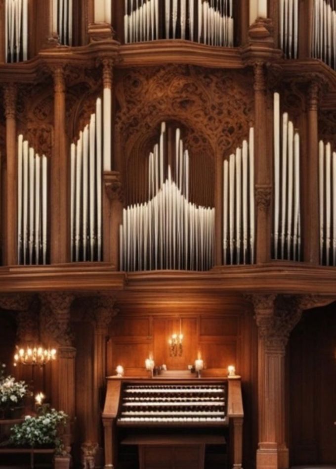 Орган и саксофон при свечах