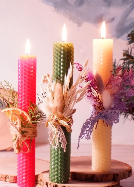 Создание особой свечи из вощины