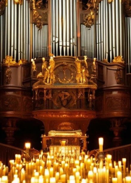 Орган при свечах. Голос, флейта и орган
