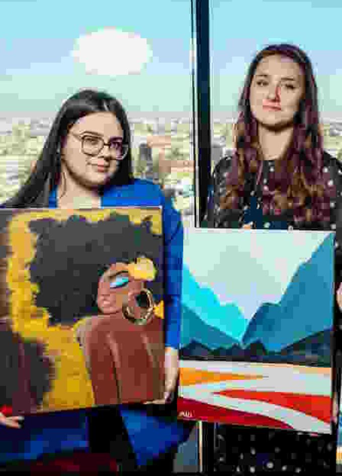 Арт-вечеринка Artvibes. Рисуем акрилом на холсте в ресторане "Be Italian Bistro"