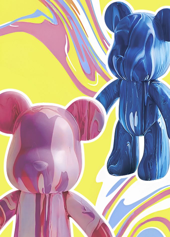 Творческое занятие "Роспись мишек Bearbrick"