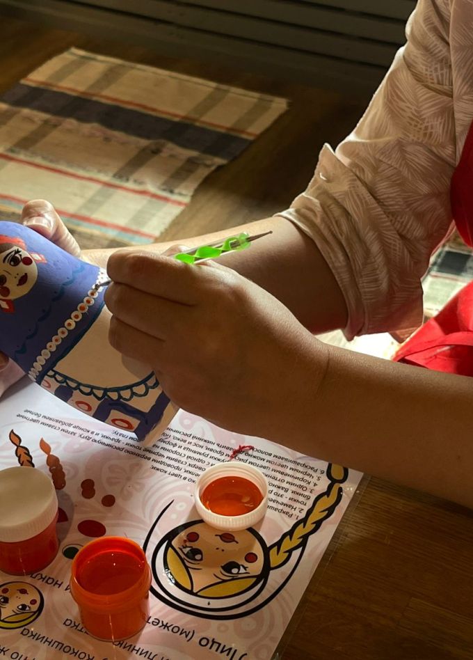 Роспись матрёшки с чаепитием