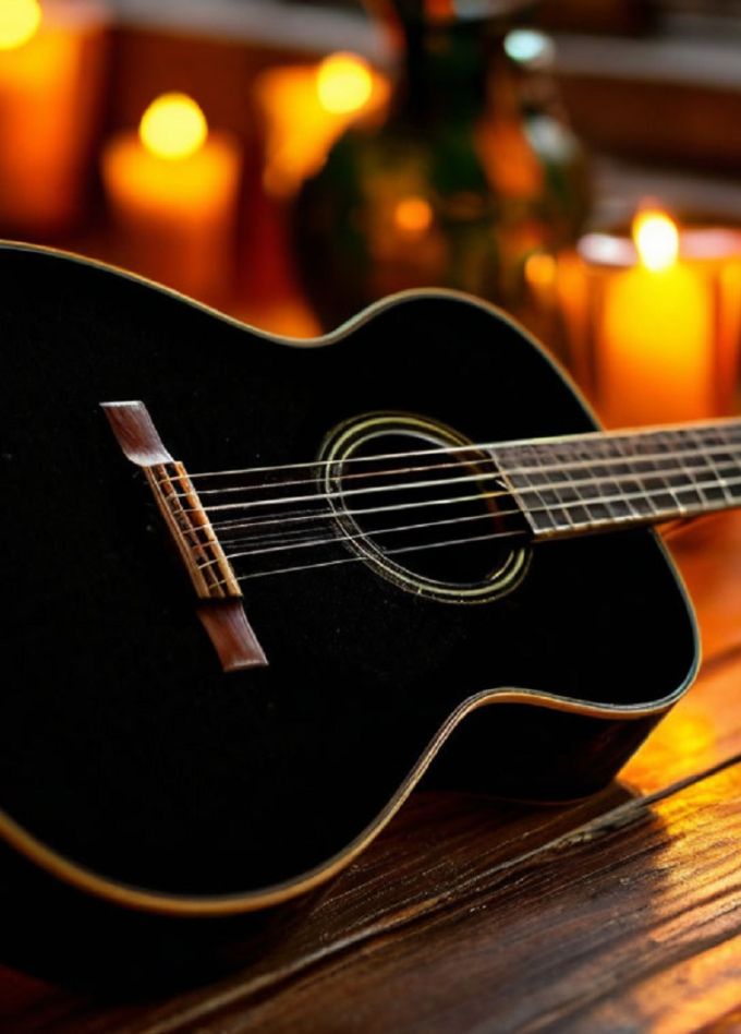 Романтическая гитара. История любви при свечах