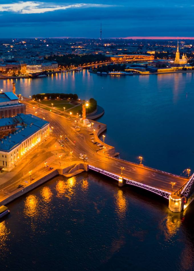 Джаз над ночной Невой и развод мостов