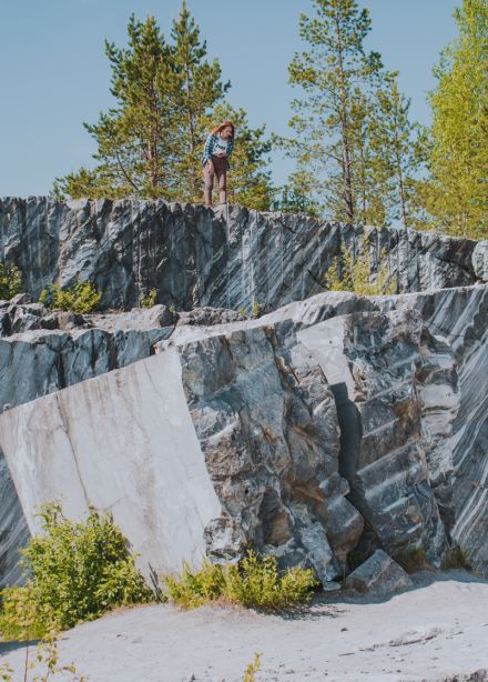 Карелия за 1 день: Рускеала, хаски, водопады