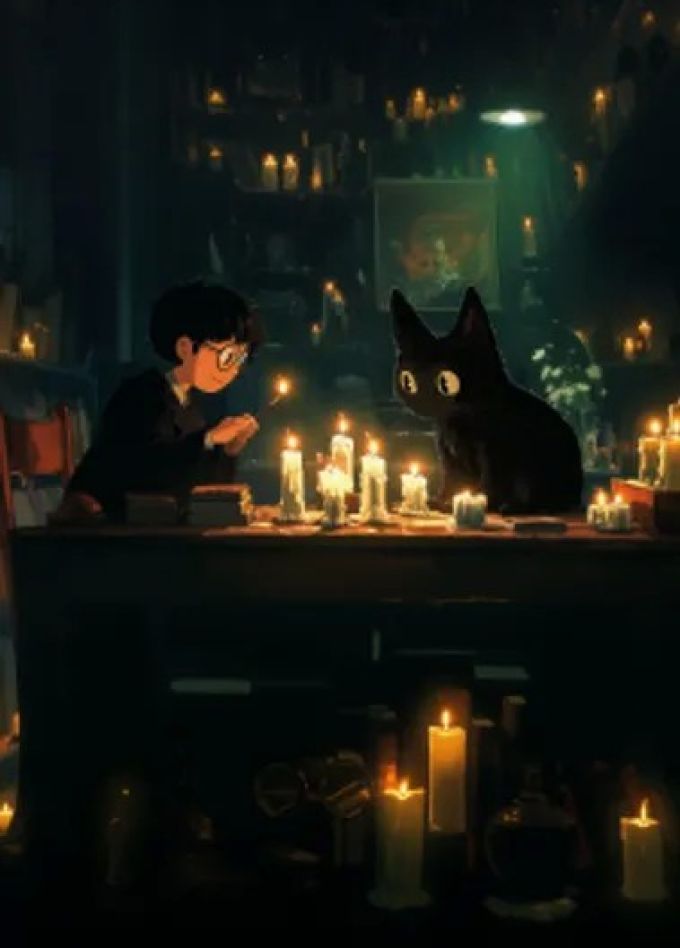 Солисты оркестра CAGMO. Гарри Поттер и Миядзаки при свечах