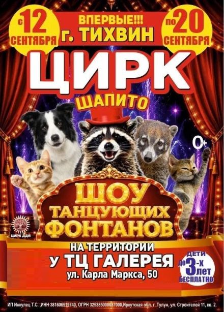 Цирк-шапито «Долины Диких Яблонь», Тихвин