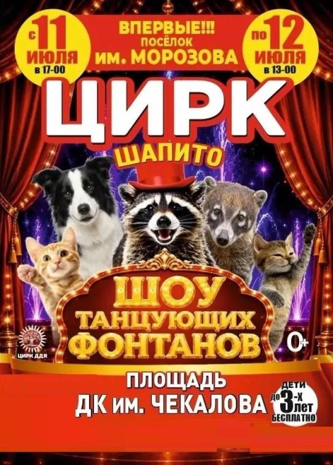 Цирк-шапито «Долины Диких Яблонь», пос. им. Морозова